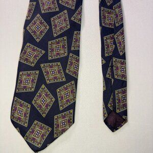 Hathaway 100% Silk Vintage Men's Necktie Self Tipped Tie 56 inch Made in USA